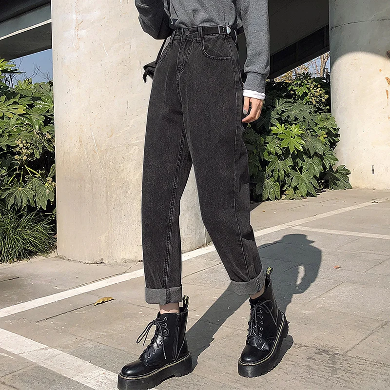 

Blue jeans autumn casual wide-leg pantshigh waist loose and thin harem pants fashionwomen Pants trend