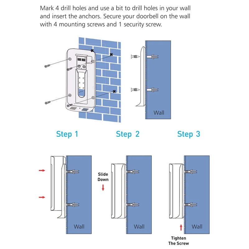 Умный дверной звонок Wifi камера IP видео домофон для квартиры ИК сигнализация