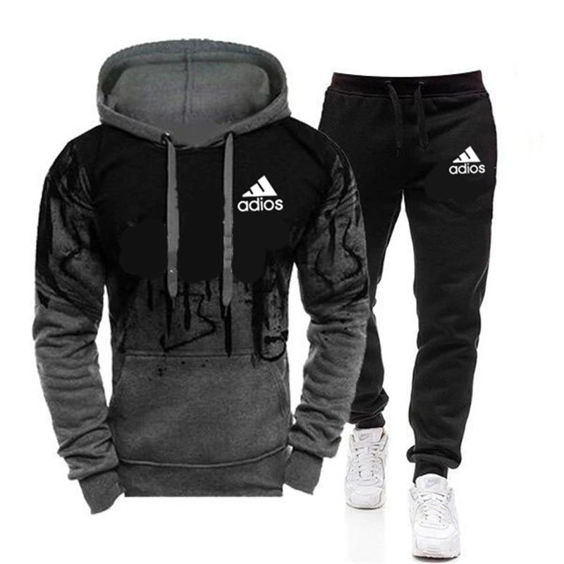 

Men's Track Suit, Running Suit, Hoodie Suit, Printed Men's Hoodie+ Pants, Two-Piece Workout, Gym Sportswear Suit, Brand Clothing