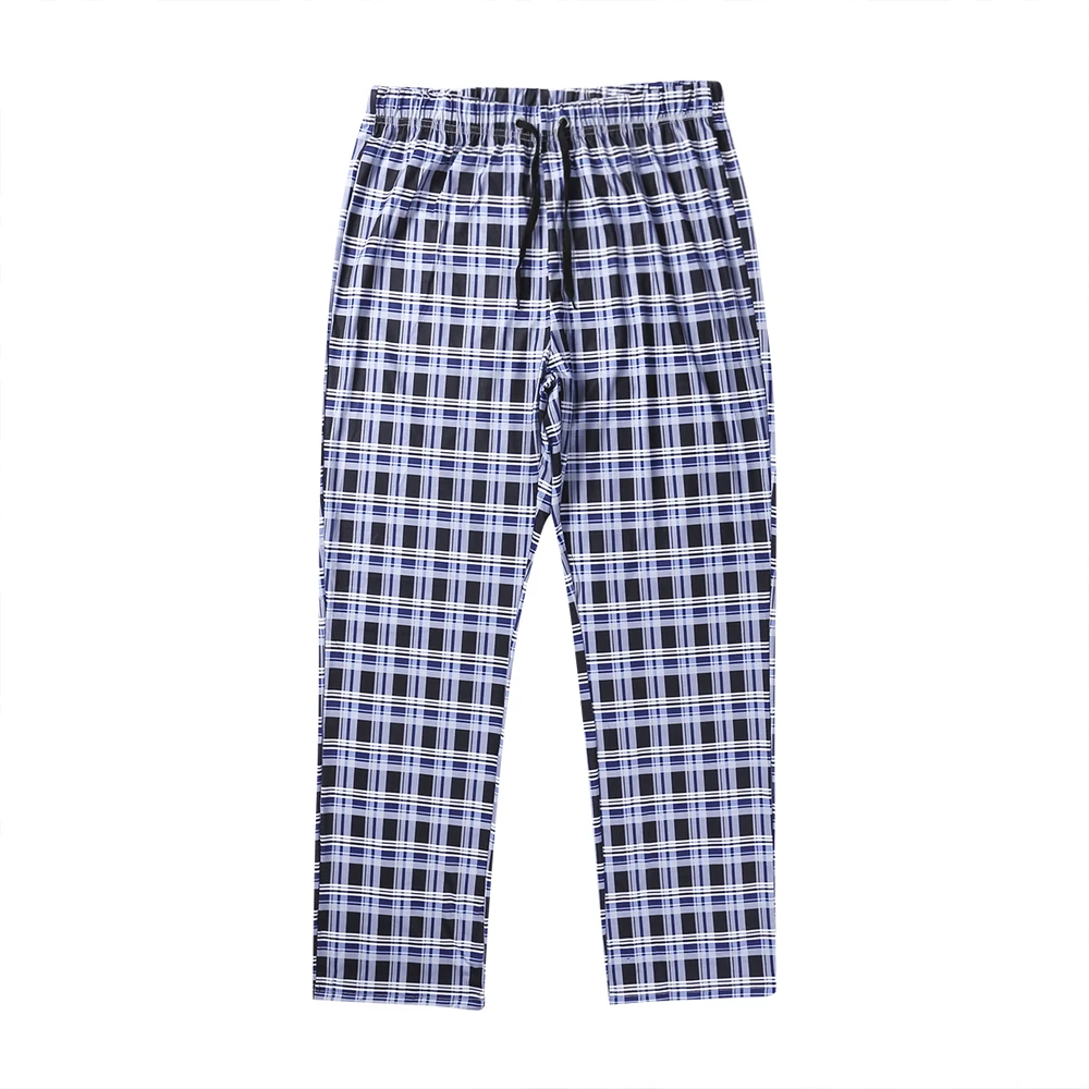 Size M-2XL Casual Loose Pants Trousers Men's Loose Sleep Bottoms Plaid Flannel Lounge/Pajama Pants plus size pajama pants