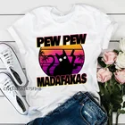 Pew Madafakas женская футболка с принтом убийц Черный кот с пистолетом забавная футболка Хэллоуин премиум топы футболки Женская Базовая футболка