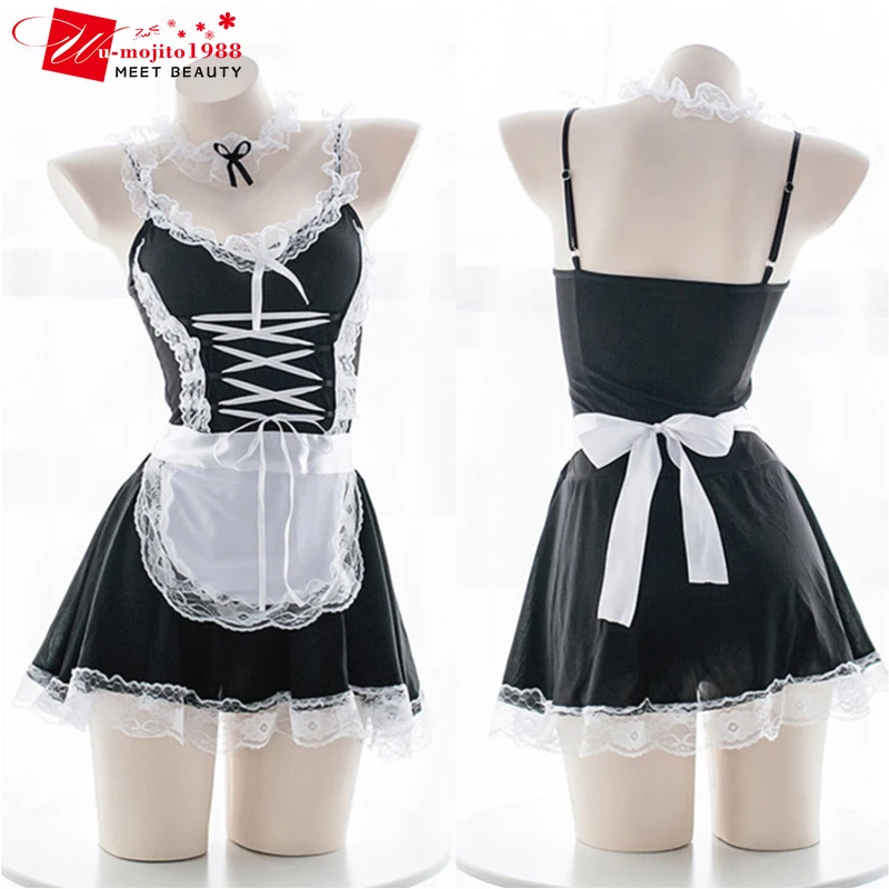 

Sexy Costume Babydoll Dress Uniform Erotic Lingerie Role Play Women Sexy Lingerie Cosplay French Apron Maid Servant Lolita