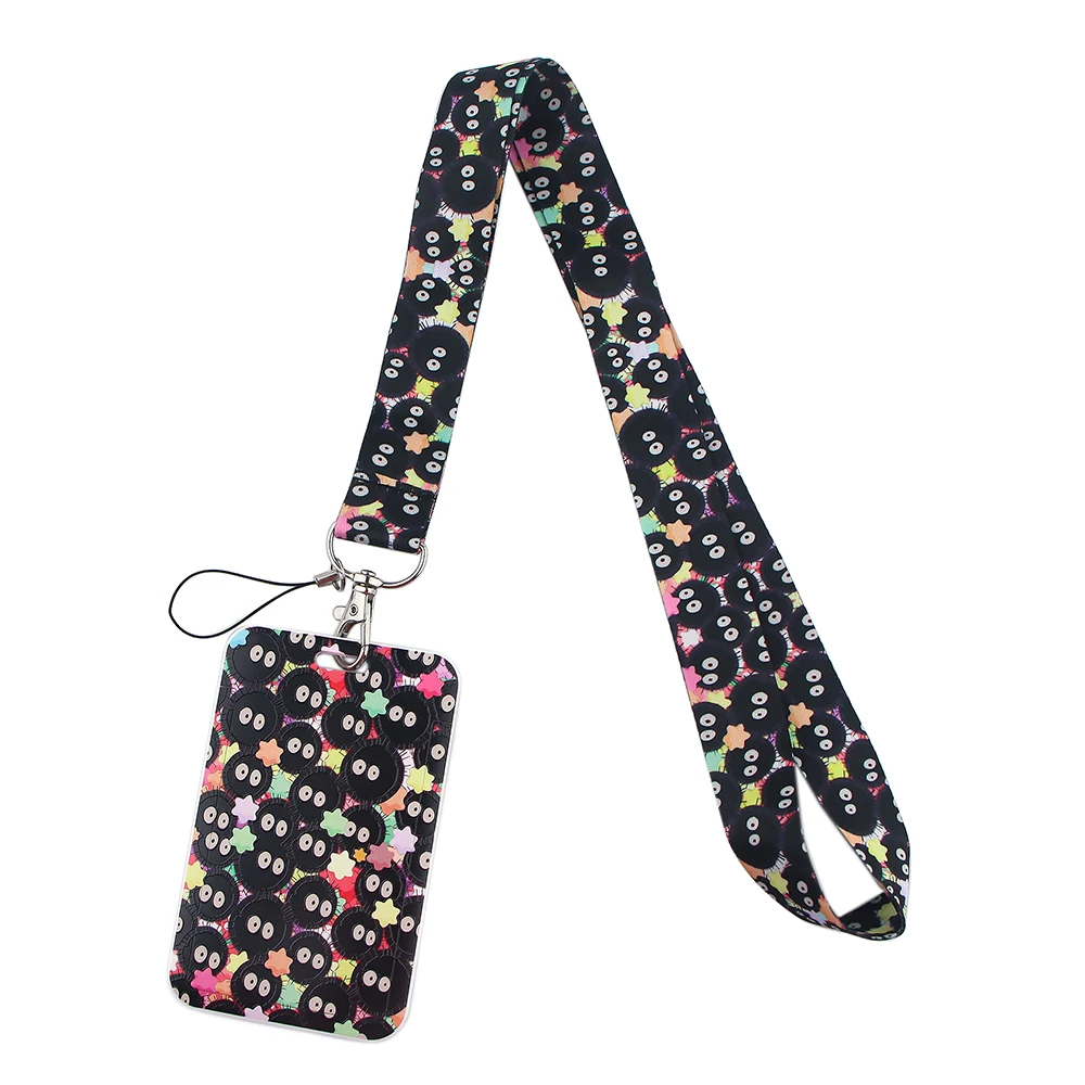 

ER528 Anime Briquettes Lanyard Card Holder Student Hanging Neck Mobile Phone Lanyard Badge Subway Access Card Holder