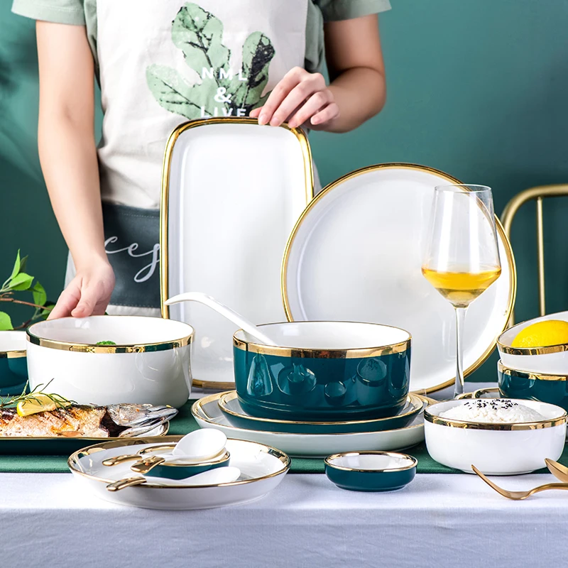 1 шт. посуда золото Пномпень керамическая тарелка Тарелка фарфоровая для десерта