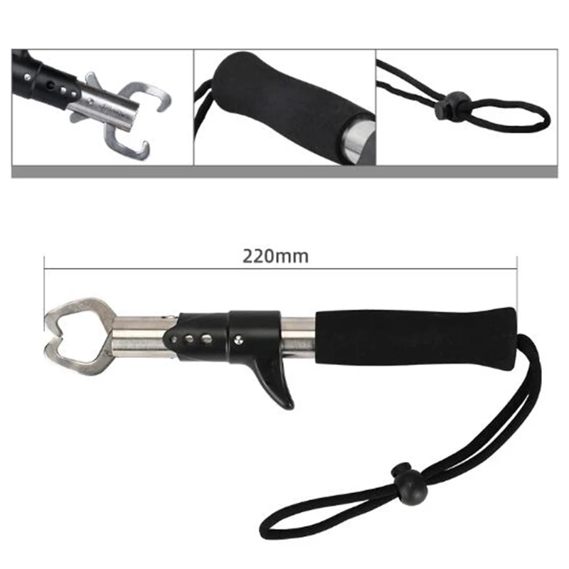 

Portable Stainless Steel Fishing Gripper Fish Grip Lip Clamp Grabber Fishing Plier Fishing Tackle Gripper Accessoryer