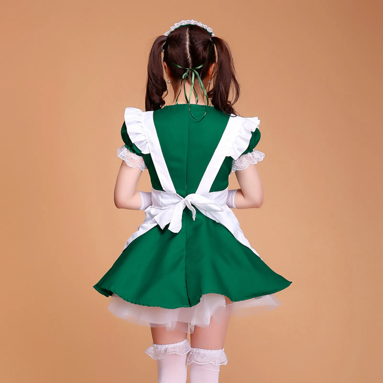

Sexy Lingerie Maid Cosplay Costume Women Headwear French Apron Fake Collar Bowknot Dress Lolita Hot Babydoll Dress 2021 New