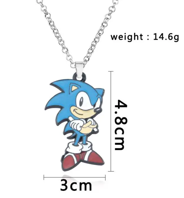 Бесплатная доставка новинка 1 шт. мультяшный Соник ежик голубые шармы подвески