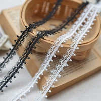 hot sale refined water soluble embroidery lace and pure and fresh lace necklace lace accessories 1 3 cm white black