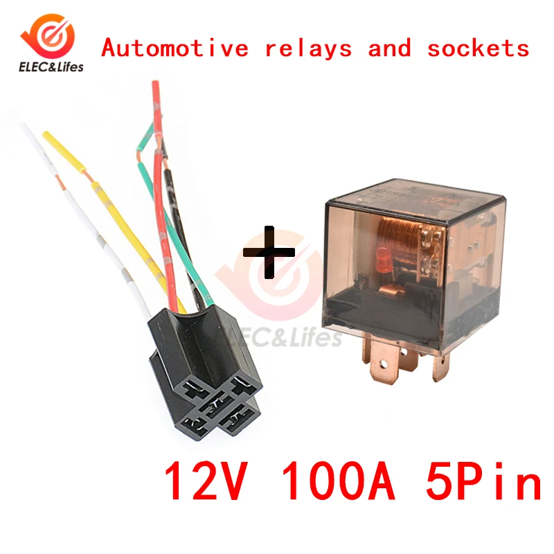 

Автомобильные реле Aideepen 12V/24V 80A 100A 5-контакты