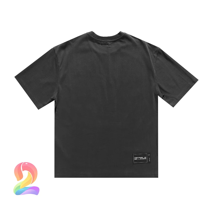 

WE11DONE Gradient Color Graffiti T-shirt Men Women High Quality Drop Shoulders Loose T Shirts Welldone Fashion Casual Tees