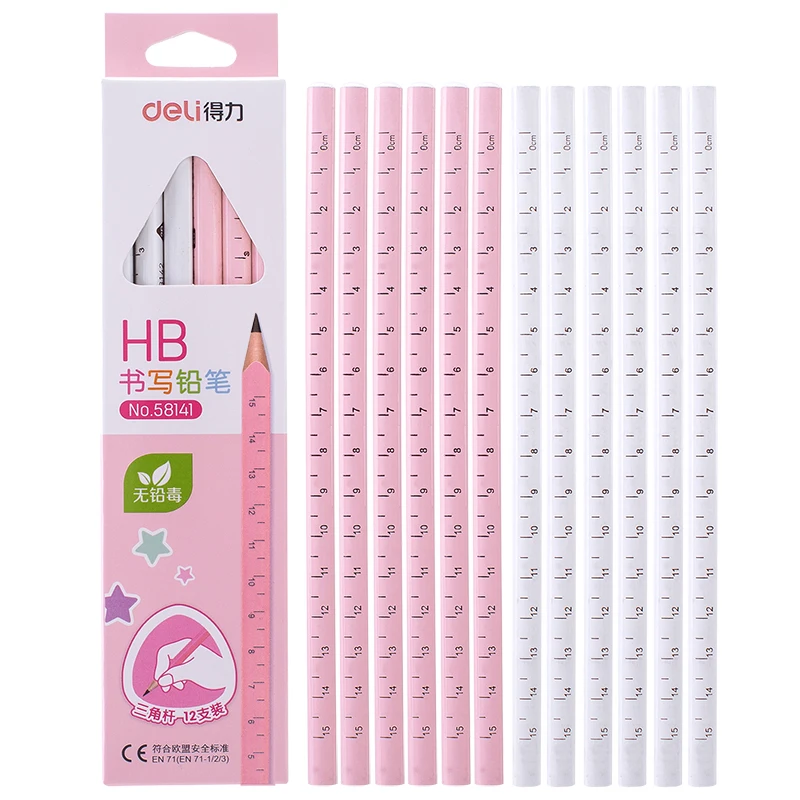 DELI Графитовые Карандаши для школы 1 коробка (12 шт.) HB 2B черный свинцовый милый