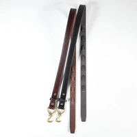 genuine leather women thin belt copper buckle high waist cummerbunds