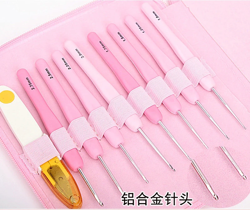 Набор крючков для вязания крючком в 2 стилях инструменты шитья пряжи из ПУ