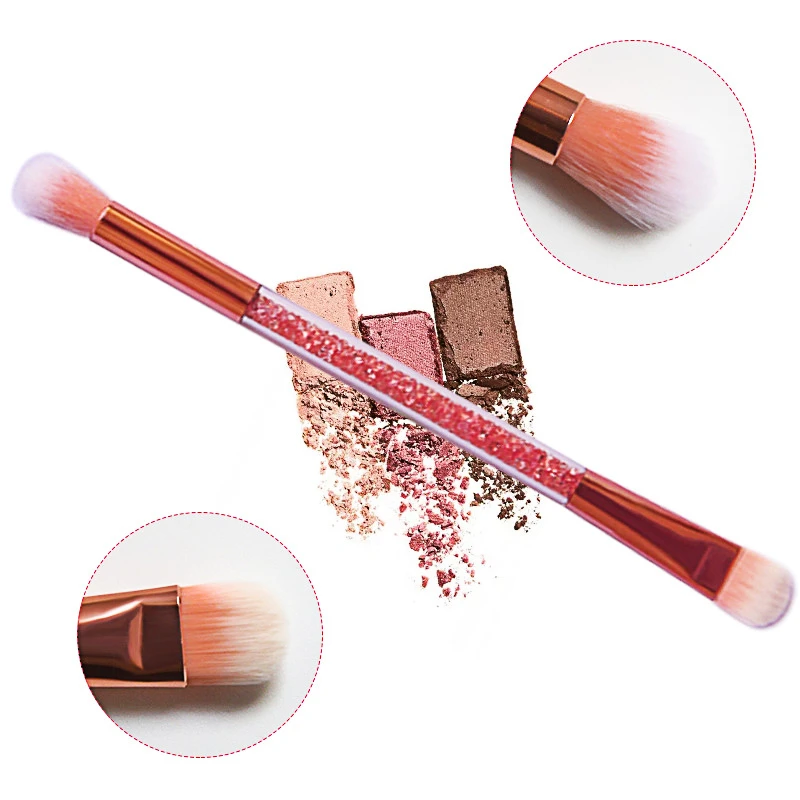 Кисти для макияжа косметика 1 шт. кисть теней розовая Кисть глаз двойная головка