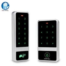 Touch Metal Access Control Reader 125KHz RFID Access Control Keypad Board Digital Password Lock for Home Alarm System + 10 Keys