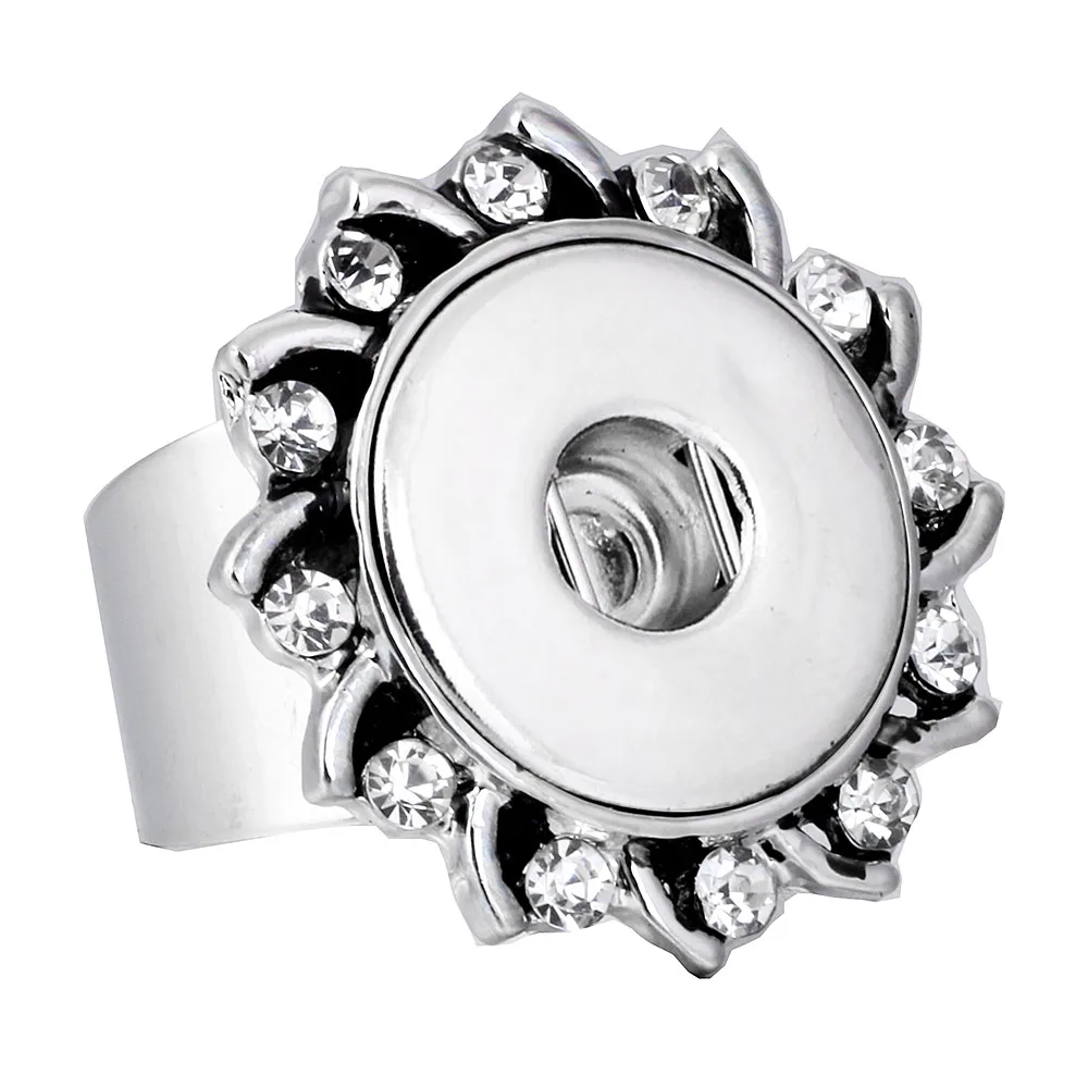 Женское и мужское Винтажное кольцо с кристаллами регулируемое эластичное 18 мм