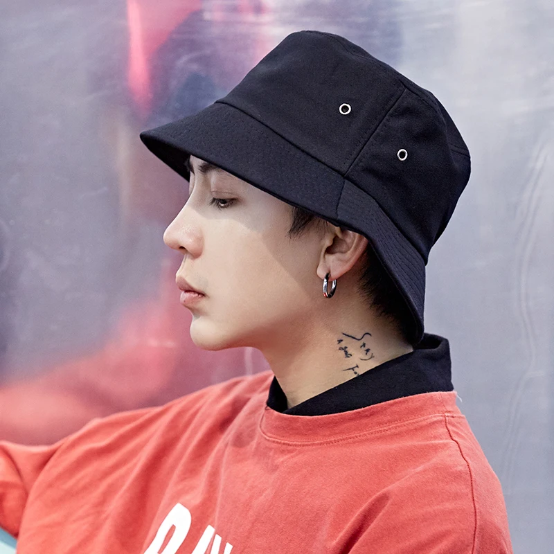 Шляпа ведро с буквенным кольцом для мужчин и женщин уличная шляпа от солнца K Pop Bob