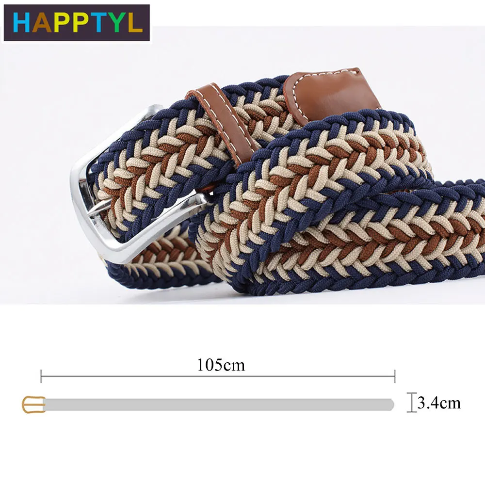 HAPPTYL 1 шт. Модный женский мужской тканый ремень из искусственной кожи для джинсов
