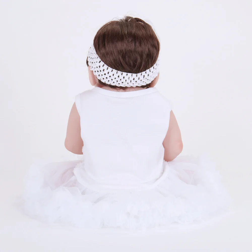 Полностью силиконовая виниловая Кукла Reborn Baby реалистичные куклы для девочек 22