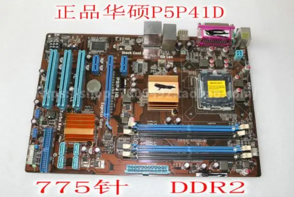 Оригинальная материнская плата для ASUS P5P41D DDR2 LGA 775 USB2.0 8 Гб G41 настольная