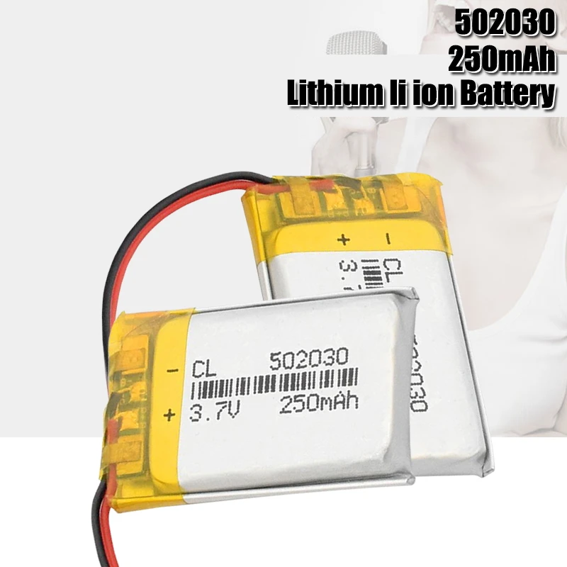 

3.7V Lipo cells 502030 250mah Lithium Polymer Rechargeable Battery For MP3 GPS bluetooth headset DVD PDA LED Lamp Camera