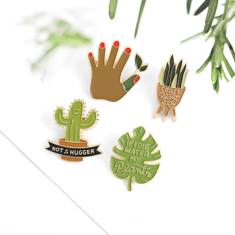 

Enamel Pins Cute Cactus Aloe Plant Brooch Jewelry Pines Lapel Pin Badge Brooches For Clothing Badges Gifts For Girl Friend