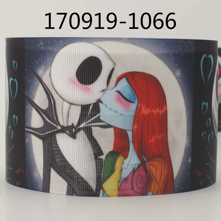 170919-1066 10 ярдов-разный размер-лента для Хэллоуина-Ghost напечатанная лента/атласная лента - Цвет: 170919-1066