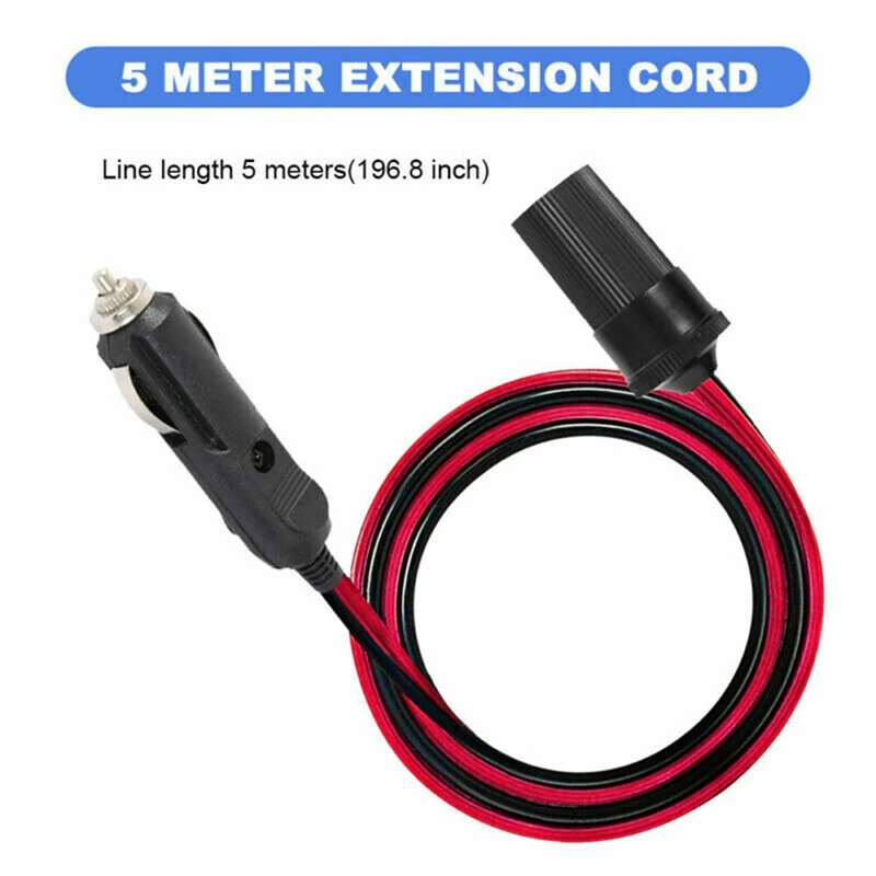 

2020 Verkoop Top 12V 3A16ft Auto Accessoire Sigarettenaansteker Verlengsnoer Heavy Duty 5M Auto 'S dropshipping