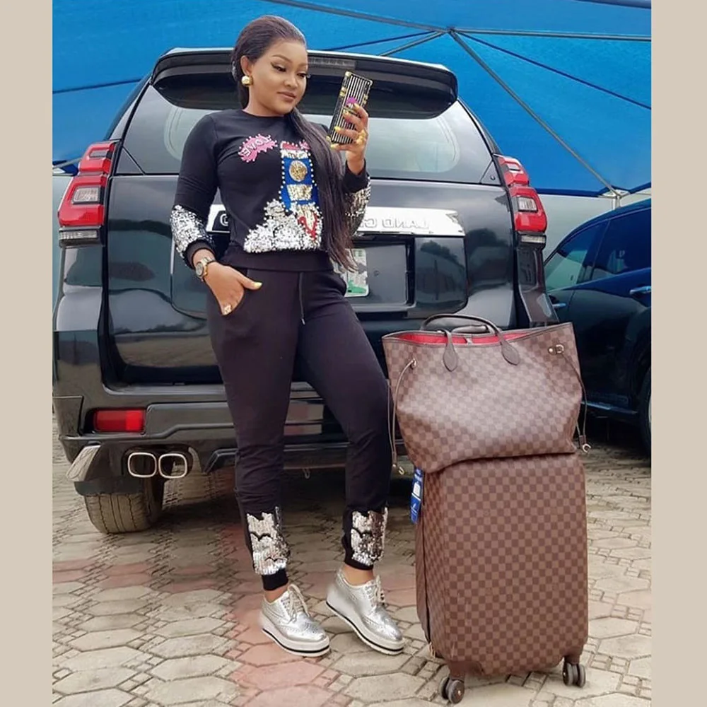 Женская африканская одежда для отдыха Дашики базин уличная из двух частей мода