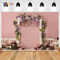 yeele baby shower white wood door flowers vinyl background photophone photography photo studio for decoration customized size