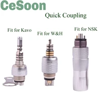 dental quick coupling 6 hole led fiber optic high speed handpiece turbine kavo wh nsk style connector dentist chair unit tools