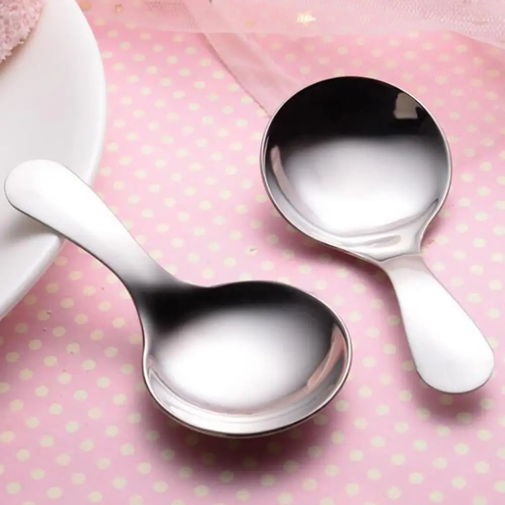 Портативная ложка для мороженого износостойкая из нержавеющей стали с короткой