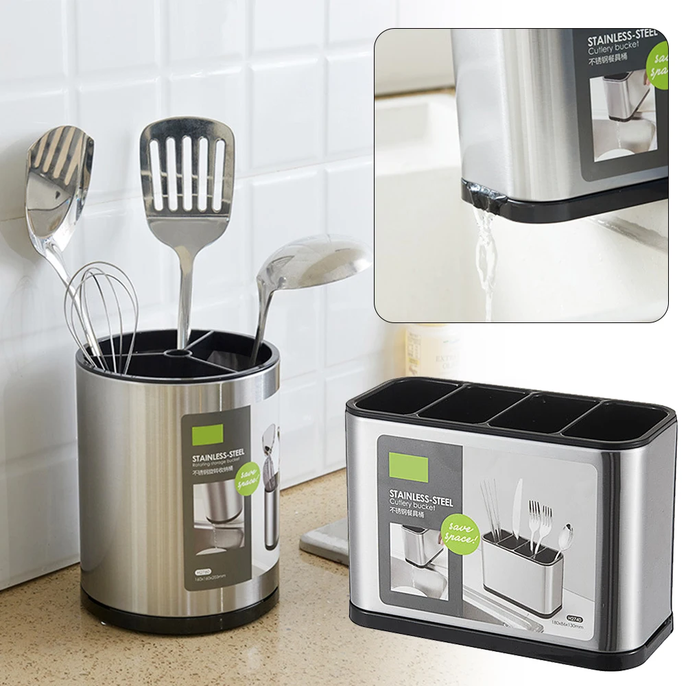 Органайзер для кухонных столовых приборов из нержавеющей стали подставка ножей