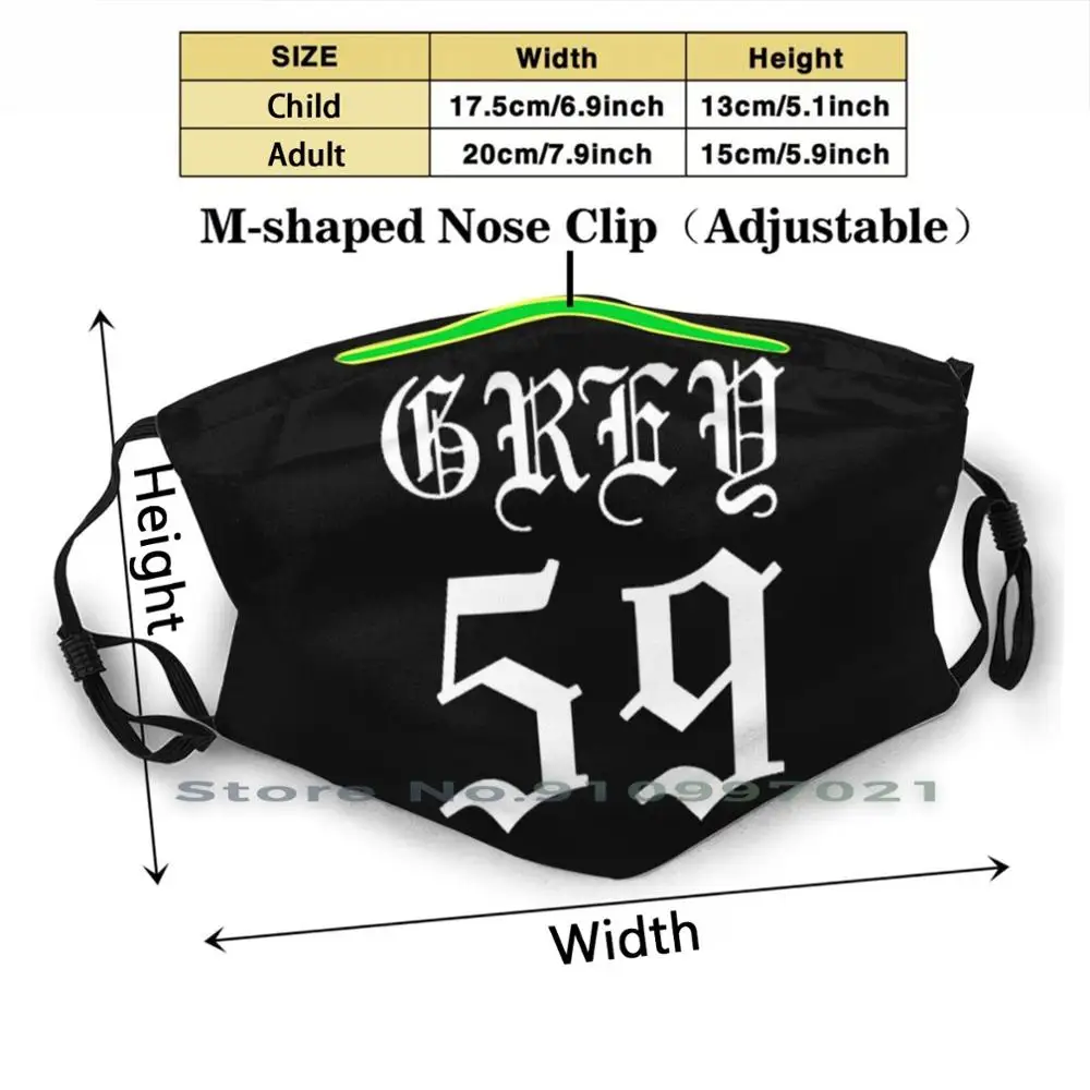 G59 отчеты Merch пользовательский дизайн для детей и взрослых Маска Защита от пыли