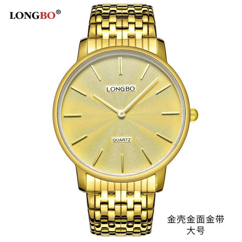 

New simple casual fashion steel band watch without calendar waterproof quartz watch for men