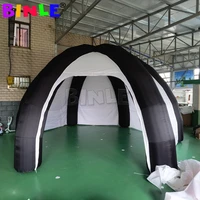 lightweight 6m 8m 10m portable black inflatable spider tent with side panels promotional dome shelter for event