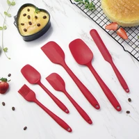 6pcs multicolor silicone spatula sets non stick butter cooking spatula set cookie pastry scraper oil brush bbq kitchen utensils