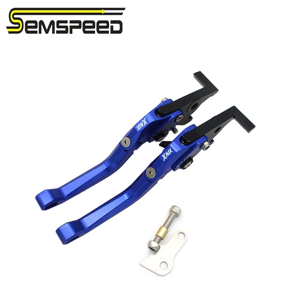 SEMSPEED CNC Мотоцикл Регулируемый XMAX логотип 3D ромбовидная парковка складные рычаги