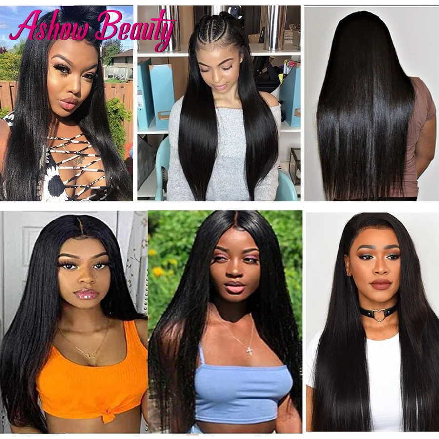 Парики из человеческих волос на сетке спереди 13x4 бразильские прямые передние