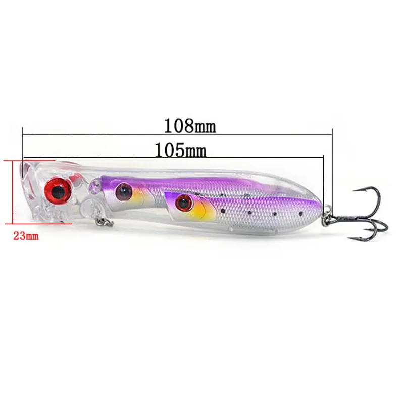 Как 27g105mm Поппер рыболовные приманки для моря Topwater Троллинг тунца бас рыбы