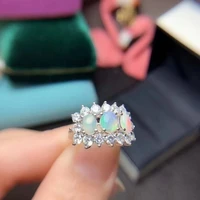 beautiful natural fire opal ring 925 silver natural opal engagement wedding ringnatural opal stonenatural opal ring lover 02