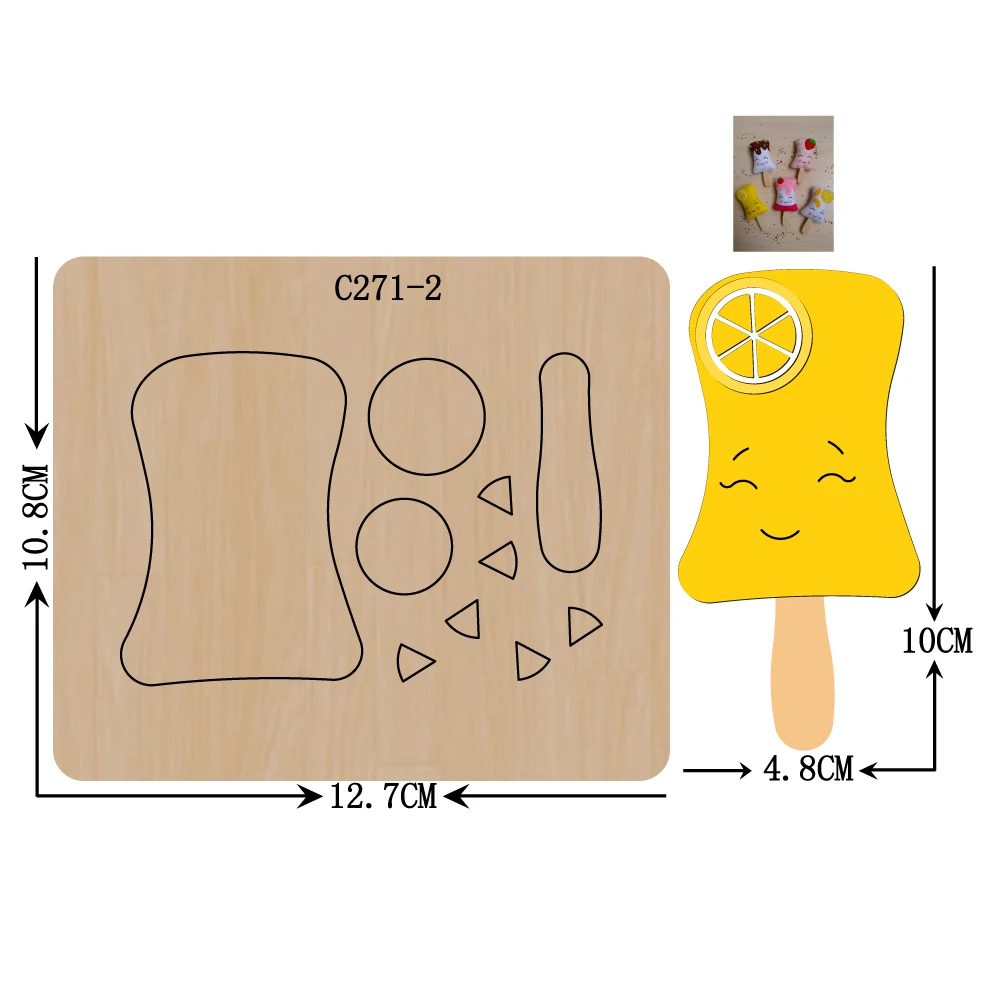 Новое мороженое фетровые деревянные штампы для скрапбукинга режущие