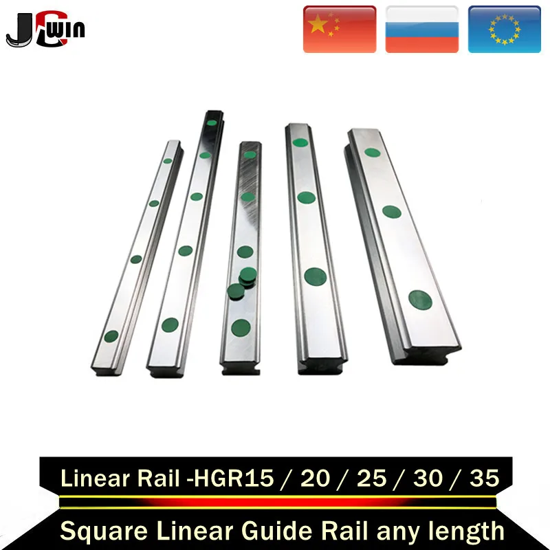 

Fast delivery 2pc HGR15 HGR20 HGR25 HGR30 Square Linear Guide Rail for HIWIN Slide Block Carriages HGH20CA CNC Router Engraving
