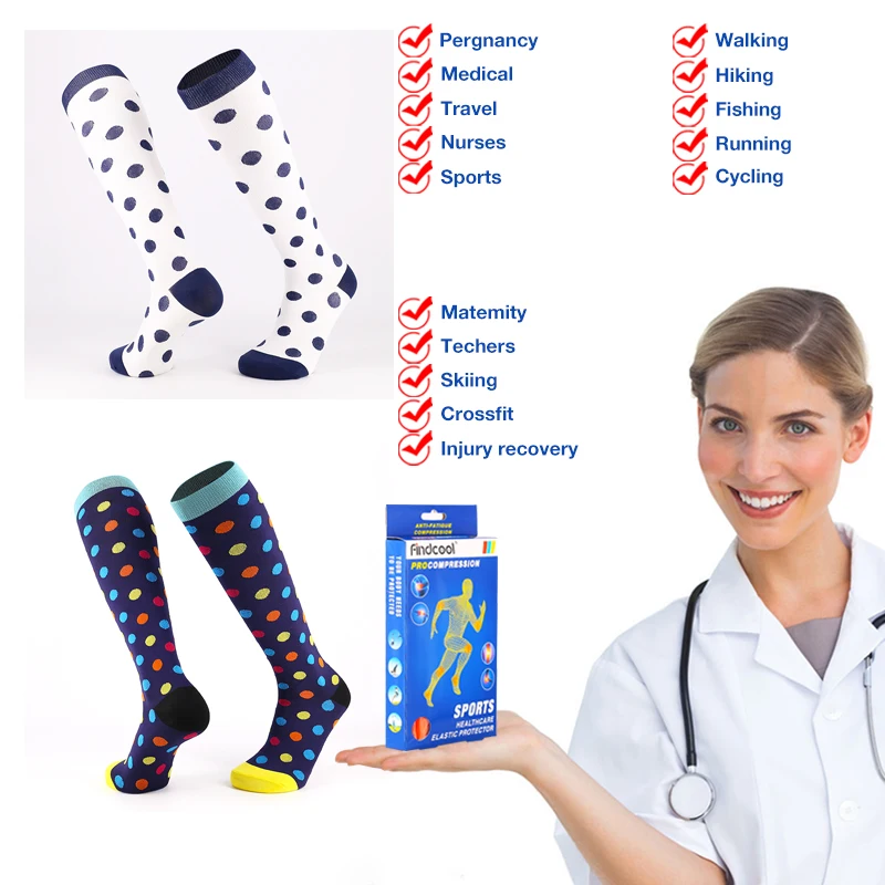 Компрессионные носки YISHENG для женщин и мужчин до колена медицинские кормления