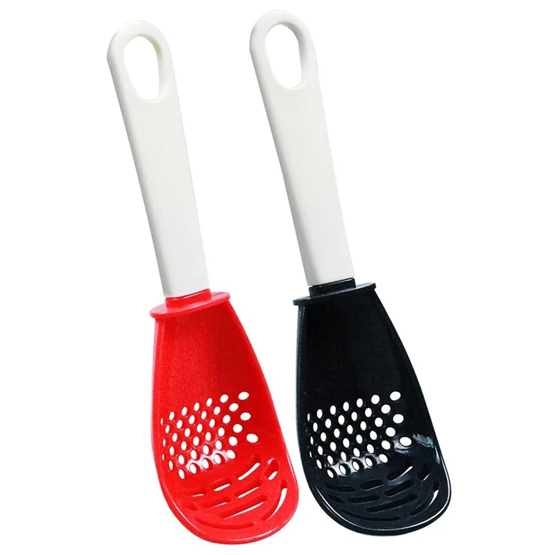

Multifunctional Cooking Spoon, Skimmer Scoop Colander Strainer Grater Masher, Non-Stick,Heat-Resistant, for Cooking