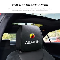 12pcs car headrest cover car logo pillow protector case for fiat 500 1100 abarth palio stilo bravo car decoration styling