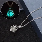 Светящиеся ожерелья в форме цветка лотоса для женщин и мужчин