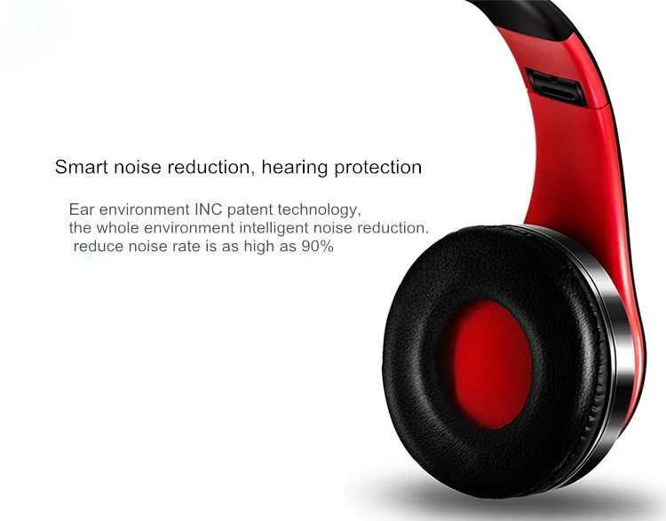 Hi-Fi стерео наушники bluetooth Музыкальная гарнитура FM и поддержка SD карты с