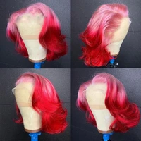 13x4 lace front wig bob human hair wigs ombre colored pink grey green wigs pre plucked brazilian remy hair 150 with baby hair