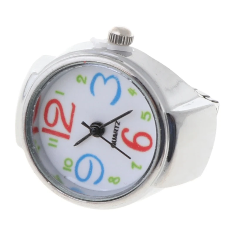 

2021 New Movement Quartz Finger Ring Watch Dial Round Arabic Stainless Steel